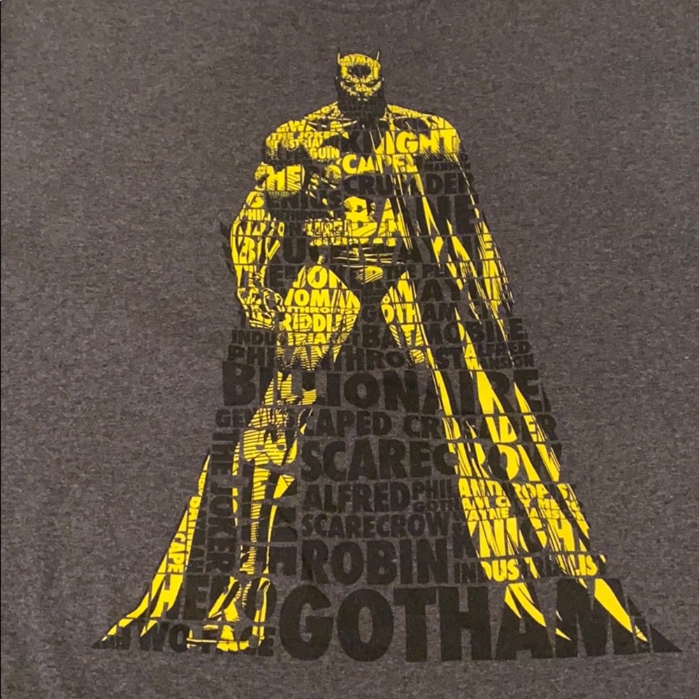 Batman 2XL Gray T-Shirt